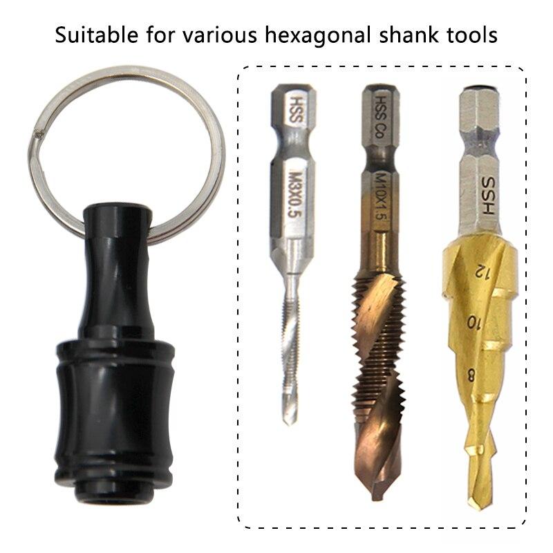 Color Quick Change Keychain Extension Rod 1/4 Hexagonal Handle Screwdriver Head Quick Release Sleeve Conversion Rod Tool