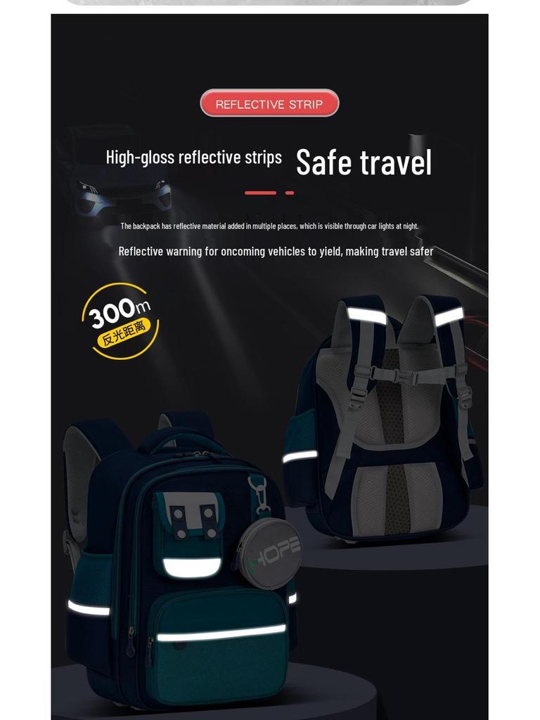 Anti-Fall Lightweight Backpack for Kids - Large Capacity, Grade 1-6