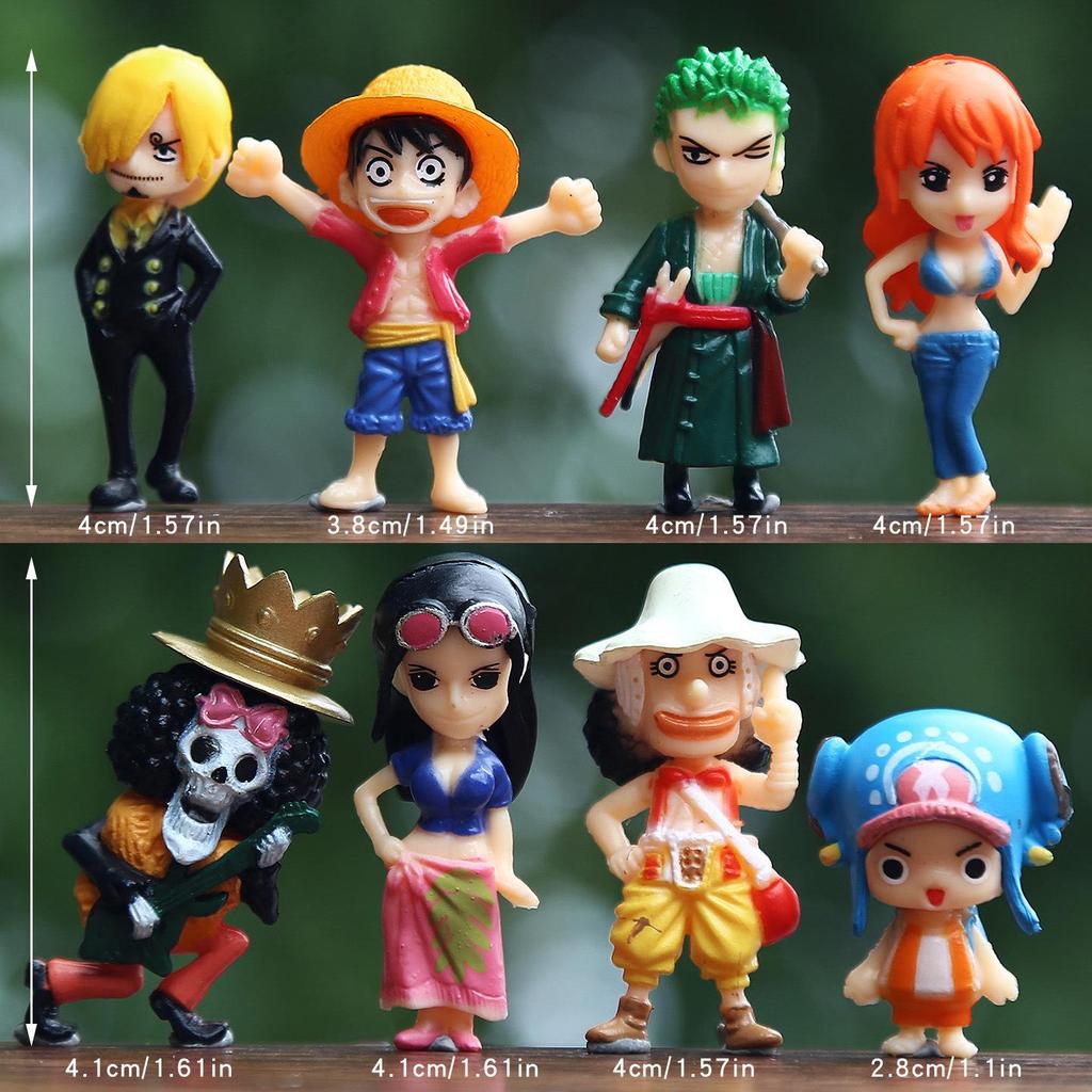 Ultra-Mini One Piece Figurines: Luffy, Chopper, Nami, Zoro Blind Box for DIY Decoration