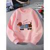 European Sizes Kids' Round-Neck Hoodie | Striped Hat Zigzag Sweater Star Heart, , Sportswear and Casual Wear, Soft and Comfortable, Playful Design