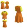 Stylish Squid Game Wooden Doll Cosplay Dress Flexible And Comfortable Polyester Fabric