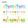 1 Set Christmas Tree Stainless Steel Dessert Fruit Forks With Holder Set Mini Cute Salad Food Cutlery Dinnerware Kitchen Gadgets