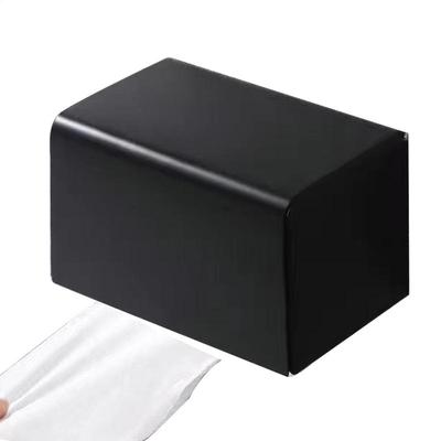 Bathroom Tissue Holder Stainless Steel Paper Towel Holder Square Toilet Tissue Dispenser Wall-Mount Bathroom Tissue Box No-Punch