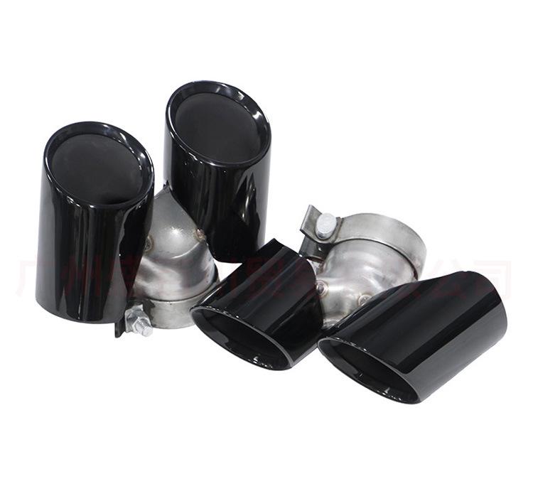 Compatible with 2016-2018 Porsche 911.1/2: Modified Stainless Steel Quad Exhaust Tailpipe Muffler.