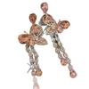 Silver Needle Butterfly Zircon Water Drop Tassel Earrings: Luxurious High-End Studs with Fashionable Precision