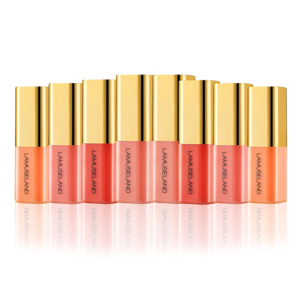 LAMUSELAND Gold Coast Series Juice Liquid Blush Mini Cute Gold Tube Liquid Blush