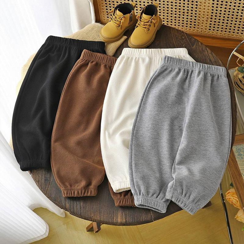 2-9 Years Kids Solid Color Casual Pants