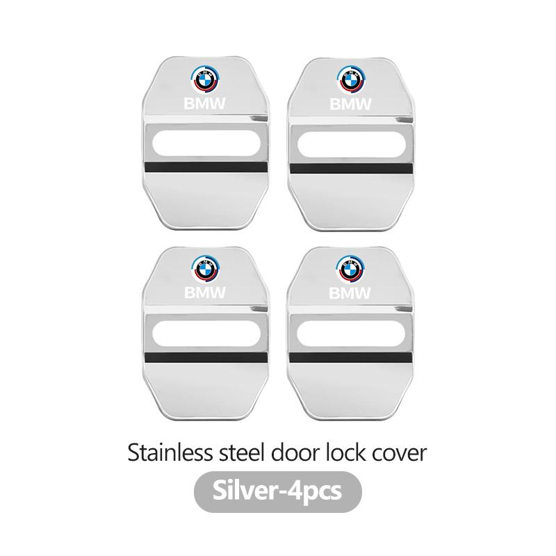 QWSL3 Stainless Car Door Lock Buckle Trim Cover Protector Rust Accessories For BMW M 1 3 4 5 6 7 Series X1 X3 X4 X5 G20 G38 F48 E36