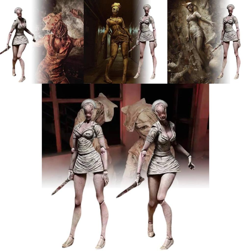 Silent Hill 2 Figma Üçgen Kafa Aksiyon Figürü Kırmızı Piramit Yüzlü Hemşire Koleksiyon Modeli