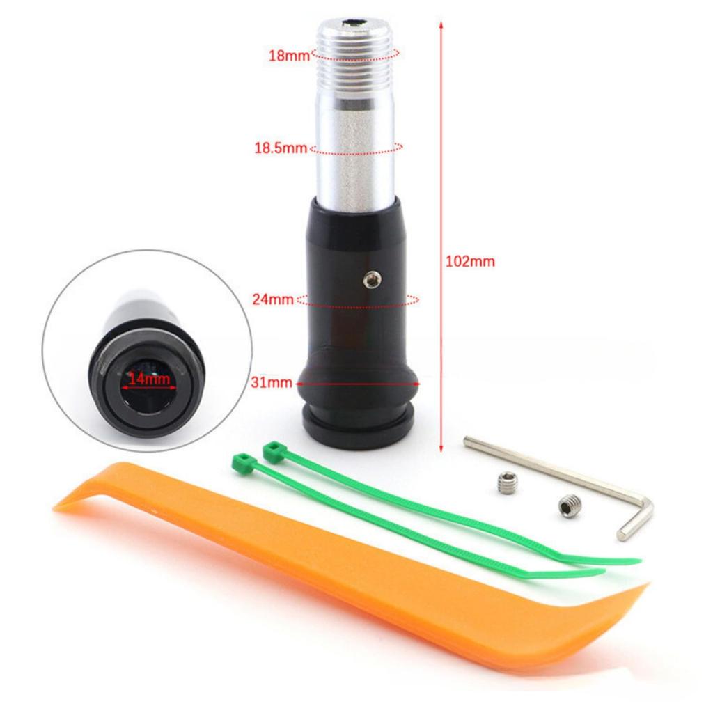 Shift Knob Universal Push Type M12 M18 Shift Lever Extension Gear Shift Aluminum Alloy