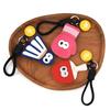 Wrist Strap Table Tennis Leather Pendant Hand-sewn Badminton Cartoon Keychain  Sports Fans