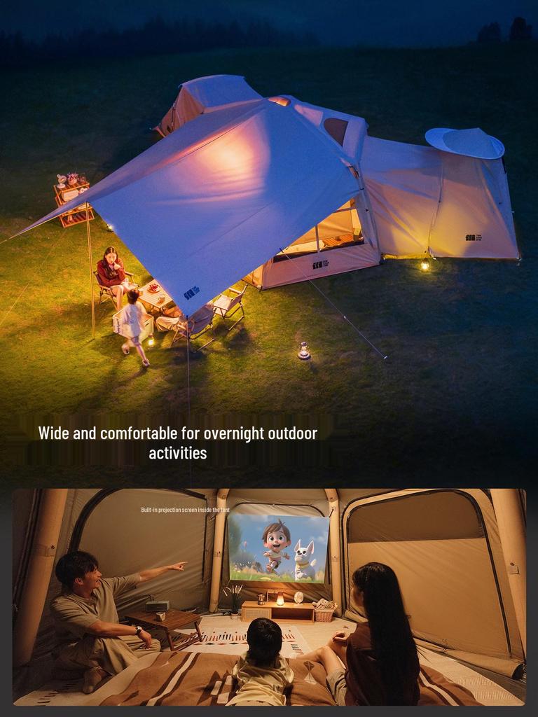 2025 Explorer Automatic Inflatable Tail Tent: SUV & Tesla Rainproof Camping Solution