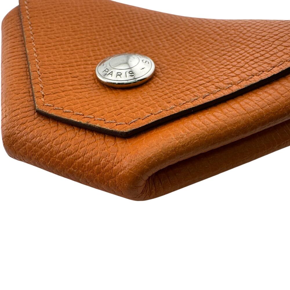 Hermes Porta-moedas Epsom Revan Gado Laranja Epsom Usado