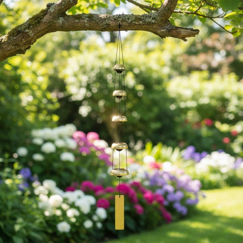 Crisp Sound Temple Wind Bell 3/5 Layer Wishing Wind Chime  Balconies