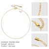 Emanco 14K Gold Stainless Steel Necklace Women's Stylish Simple and Versatile Thin Chain Fashion Titanium Steel Ornament