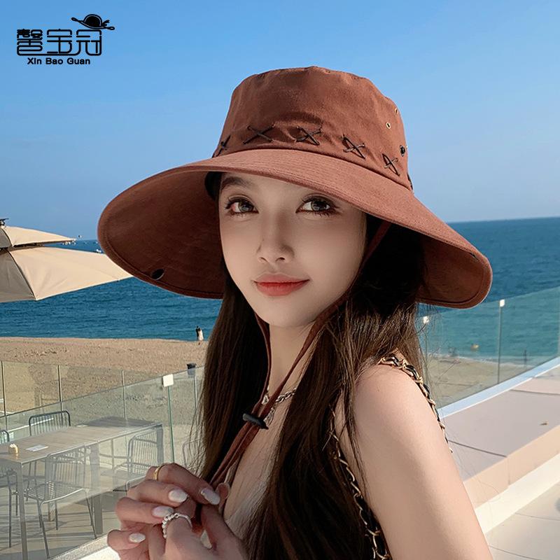 9231 Summer Big Eaves Bucket Hat Men's Spring and Autumn Outdoor Mountaineering Sun Hat Children's Breathable Versatile Sunscreen Sun Hat