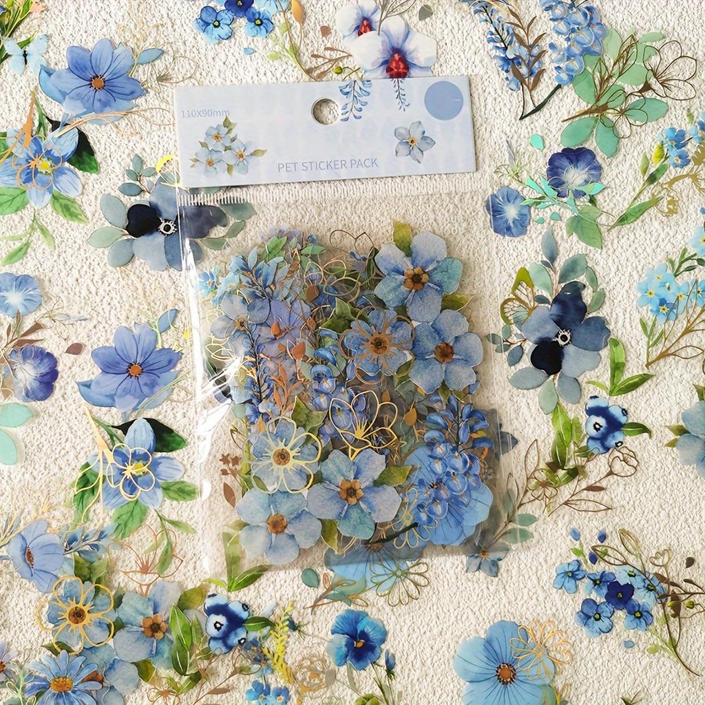 1-6Pcs/Bag Aesthetic Flower Stickers Pack Fresh Plant Hand Account Diy Material Decorative Stationery Stickers