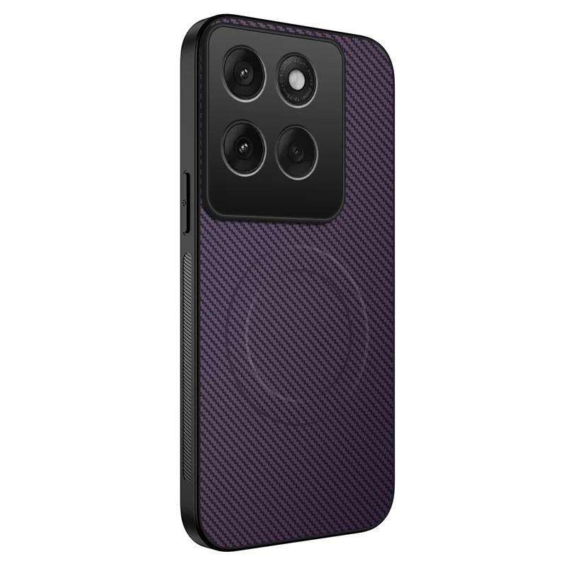 Anti-Drop Carbon Fiber Silicone Soft Phone Case For Motorola MOTO Edge 60 Fusion Pro 60S Magnetic Wireless Charging Cover Cases