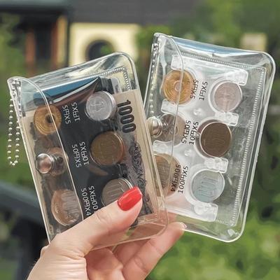 Coin Holder Hard Case Organizer Large Capacity Portable Lightweight Travel Coin Sorter Organizer with 6 Slots