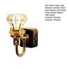 Vintage Plug-In Night Light with Resin Dusk-to-Dawn Sensor Brass Base LED Lamp Light Energy-Saving Ambient Night
