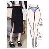 2024 Women's High Waist Black Midi Skirt: Summer Bodycon Slit, A-Line Maxi, Trendy Mid-Length