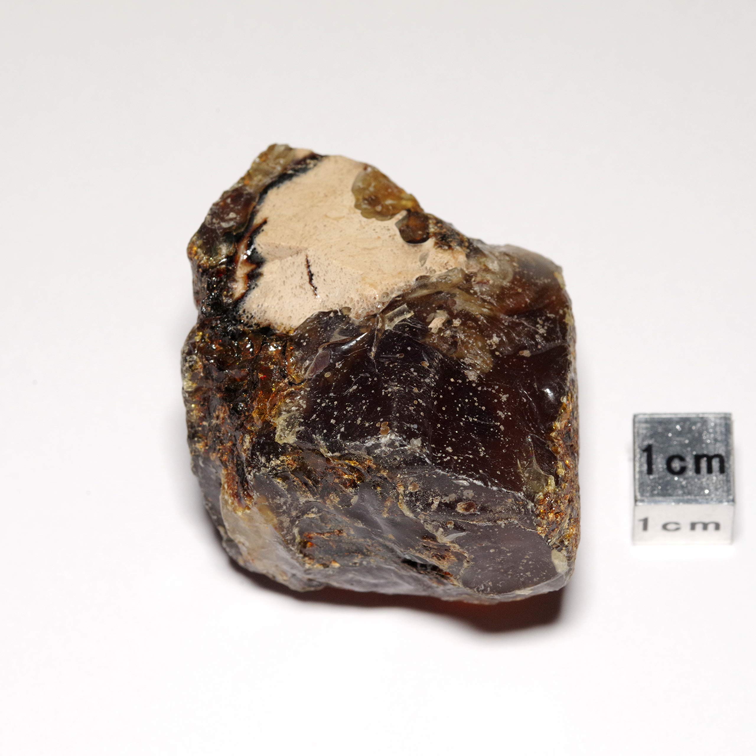 Stone Natural Fossil Blue Fluorescence Amber From Indonesia [N2 Natural] - (Blue Amber) - Sumatra, (Raw Stone Approx. 18-28g [1 piece])