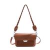 Fashion texture small square bag women's autumn new simple solid color commuter shoulder messenger bag