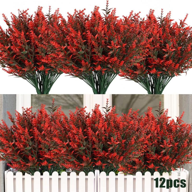 5/10PCS Artificial Plants Lavender Wedding Bridal Vases Home Room Festival Wreath Crafts Outdoor Garden Window Sill Decorations