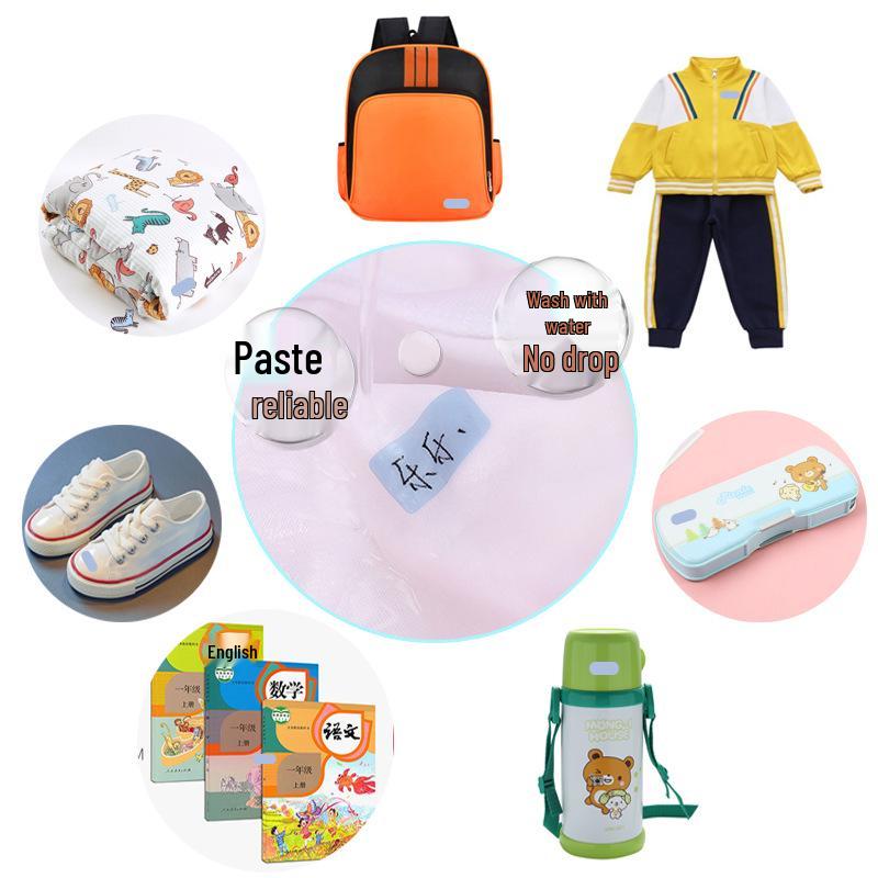 Washable Name Stickers: Self-Adhesive Clothing Labels for Kids, Perfect for Kindergarten and School Supplies