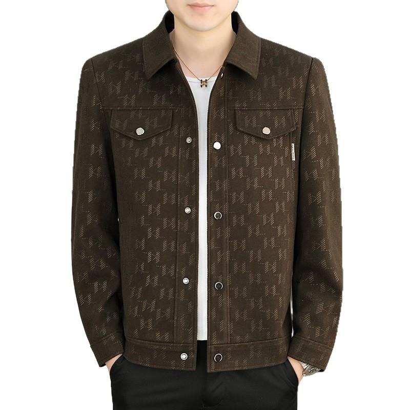 Mens 2026 Relaxed Fit Lapel Jacket Casual Trendy Lightweight Outerwear Young Adults