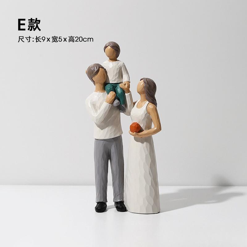 Creative Figurine Statue Desktop Decor for Living Room Wedding Gift Home Decoration Craft Art