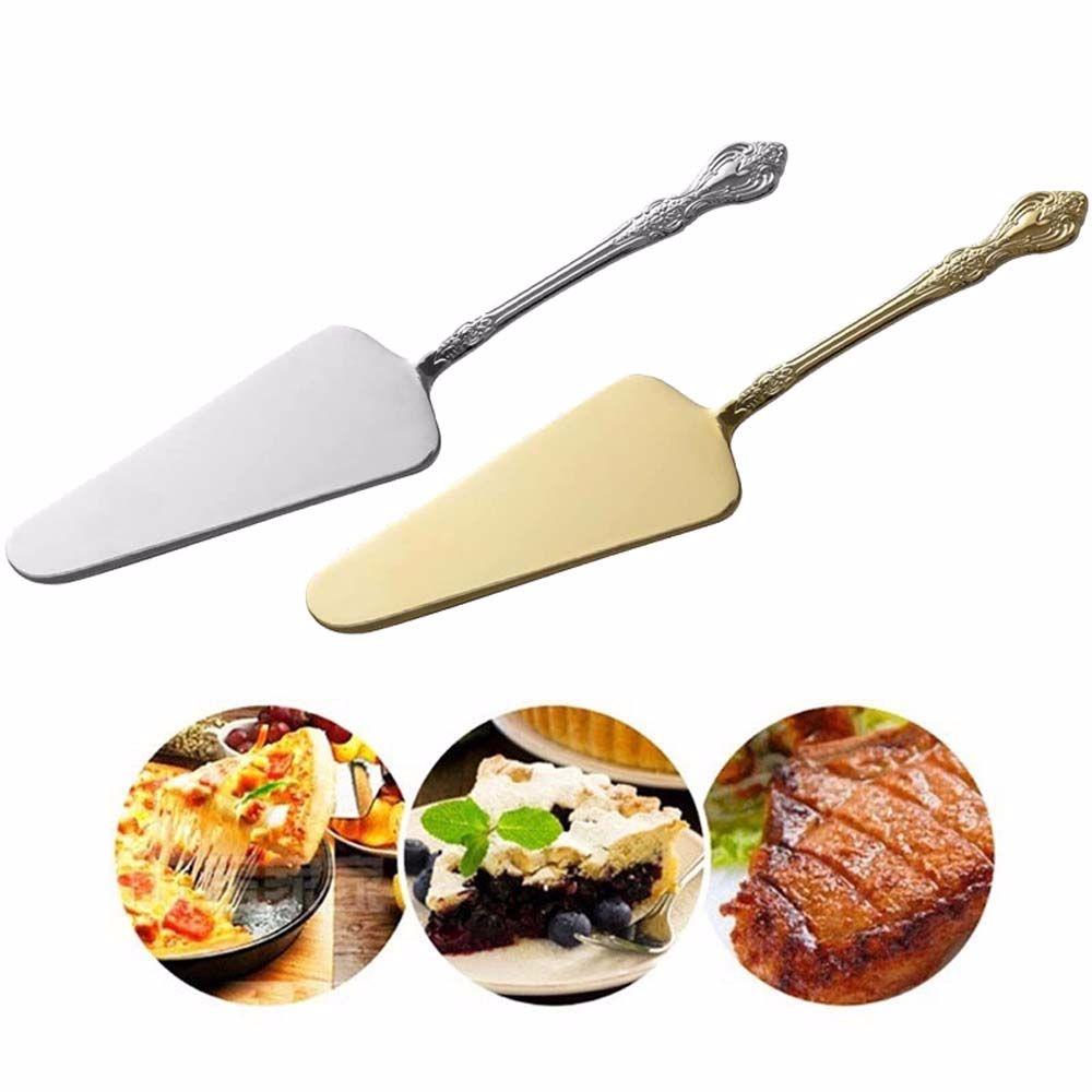 

Multi-function Pastry Kitchen Blade Pizza Spatula Baking Tool Pie Server Cake Cutter gold