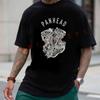 Vintage PanHead V-Twin Motor Schnittmodell Motorrad Baumwolle Herren Moto T-Shirt Lässig Sommer Komfort