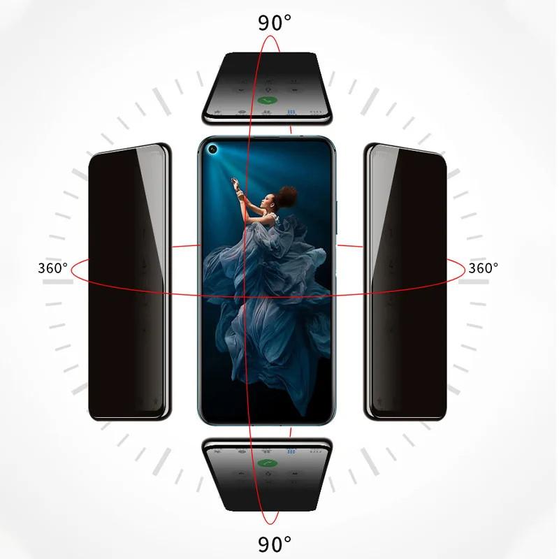 2 Pcs Anti Spy Privacy Tempered Glass for Iphone 6 7 8 6P 7P Xr Xs Max Iphone 11 12 13 14 15 16 17 18 Pro Max