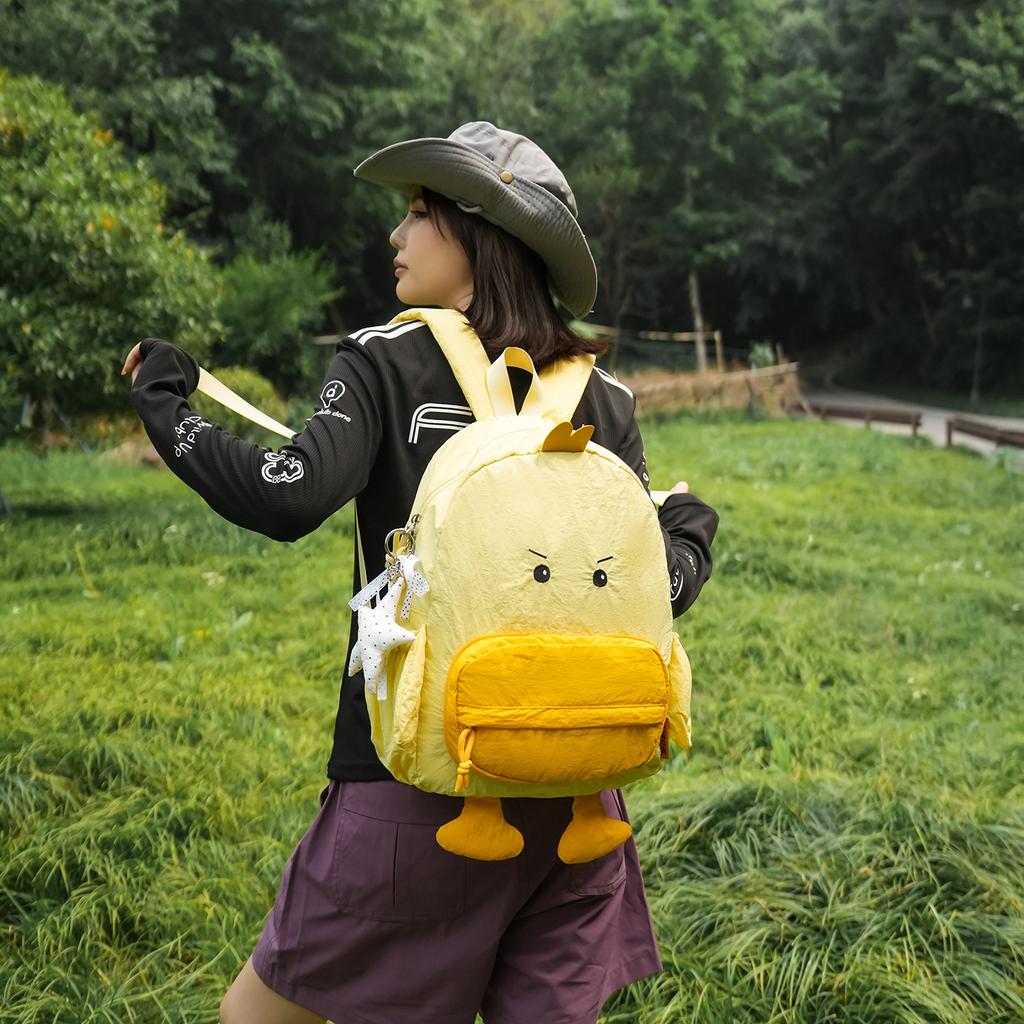 Schoolbag creative duck shape schoolbag trendy new Korean high value women's backpack large capacity cartoon backpack