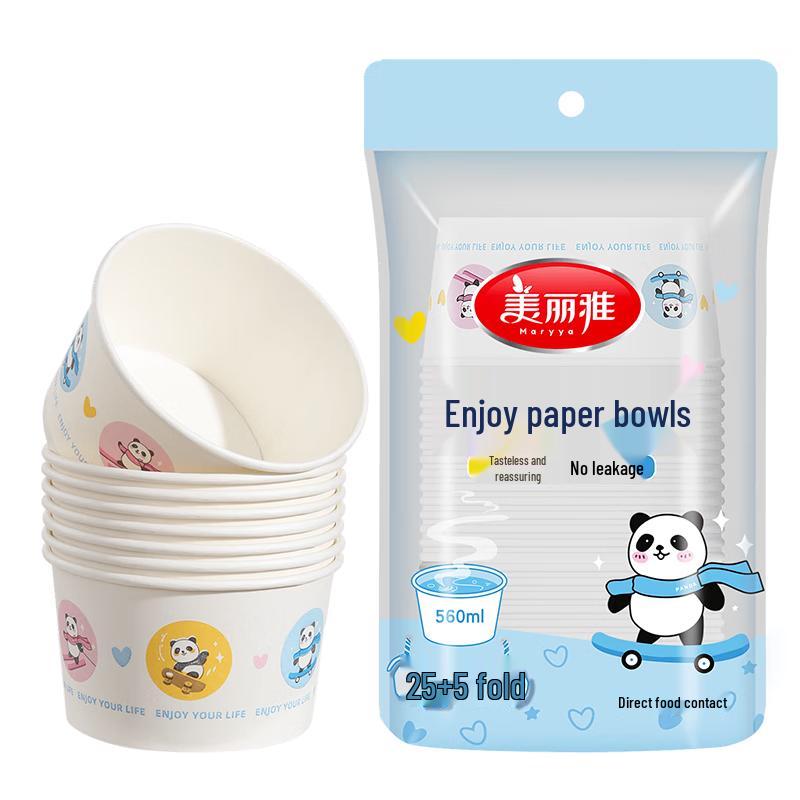 Meiliya 560ml Disposable Food-Grade Paper Bowls
