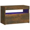 Vidaxl LED Nightstand, Smoked Oak, 60X35X40 Cm