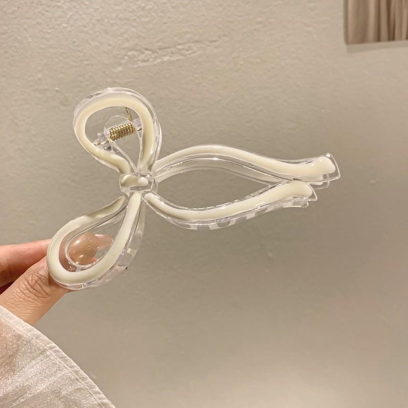 Dodder Bow Hair Claw Clips for Women Acrylic Candy Color Hairpin Sweet Hair Accessories