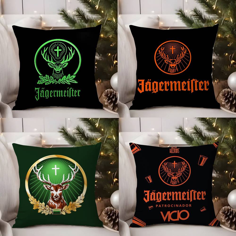 J-Jager-M-Meisters-S Pillow Case Sofa Short Plush Double-Sided Hd Printing Room Home Office Gift Cushion Cover