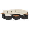 Vidaxl 8-Cz. Garden Lounge Set, With Cushions, Black
