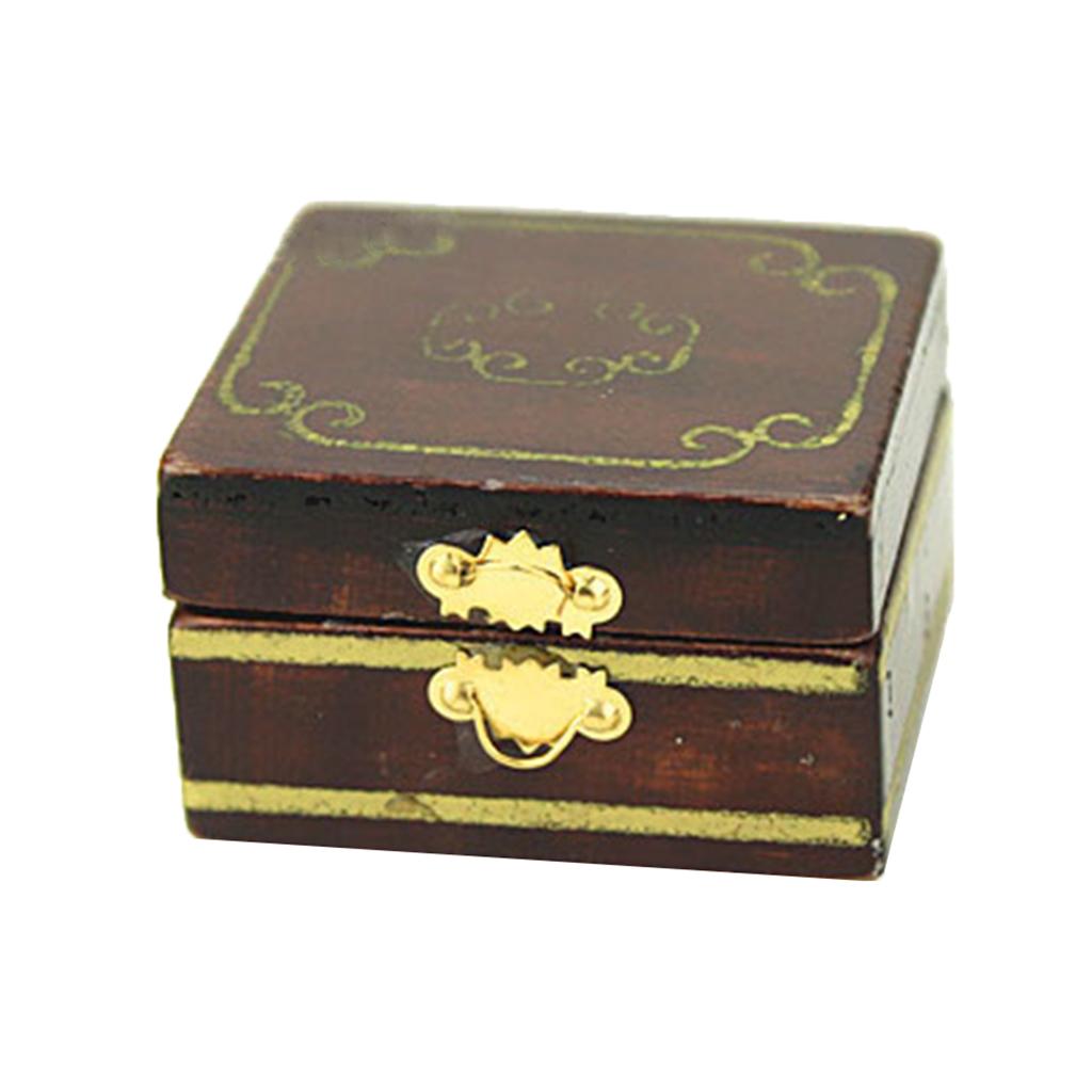 1/12 Scale Doll House Woooden Jewel Box Model Boys Gift