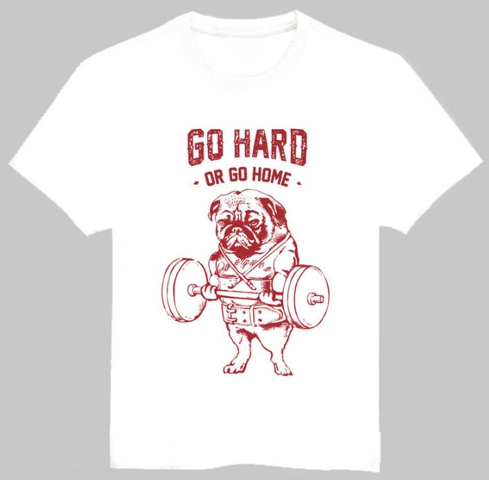Cotton Blend Casual Pug Life Unisexs T Shirts Fashion Go Home or Go Hard Unisex Tshirt Tops Unisex Loose Male Tshirt Casual Summer Tshirt
