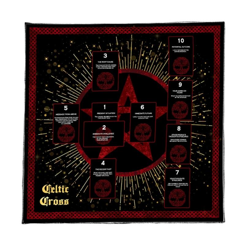 Card Reading Star Pattern Tarots Card Tablecloth Altars Cloth Altars Cloth Divinations Card Table Cloth Tapestry