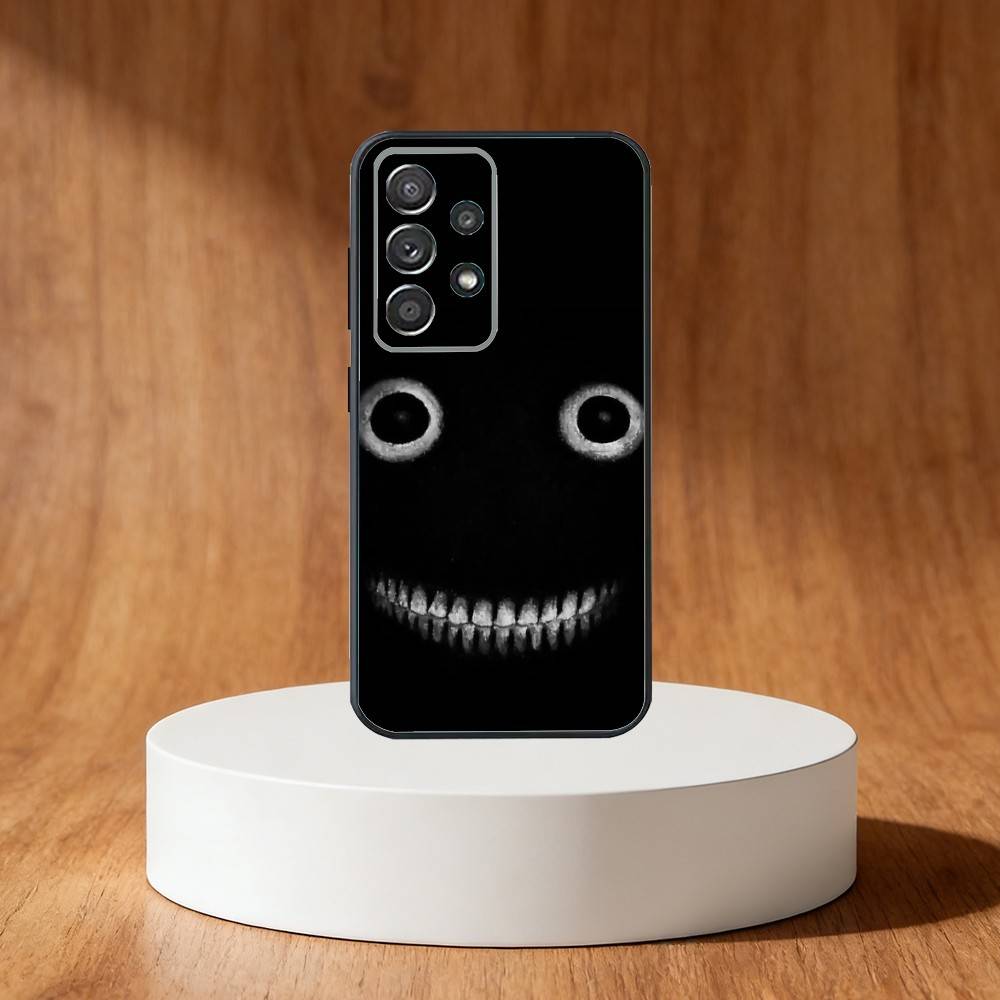 Horror Scary Face Eyes Phone Case For Samsung S25,S24,S21,S22,S23,S30,Ultra,S20,Plus,Fe,Note,10,9,5G Black Cover