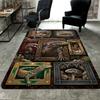 Prehistoric Lizards Pattern Rug Floor Mat for Living Room or Bedroom Soft and Comfortable Carpet a Gift for Birthday and Holiday.