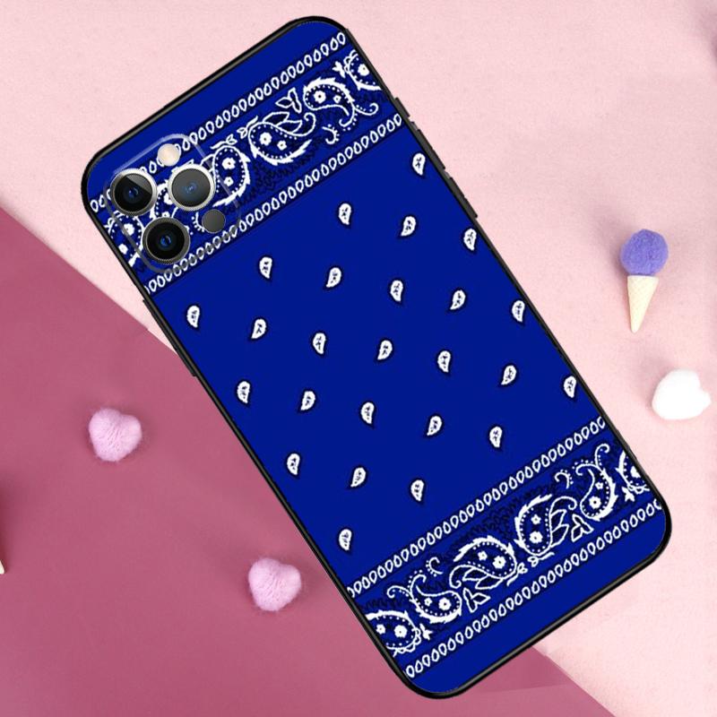 Royal Bandana Paisley Phone Case For iPhone 17 Pro Max 11 14 15 16 Pro Max Plus 13 12 Mini 16e 17 Air Back Cover
