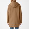 Womens Color Jacket Casual Loose Fit Button Coats Button Up Long Sleeve Outerwear With Pocket, Hooded Overcoat