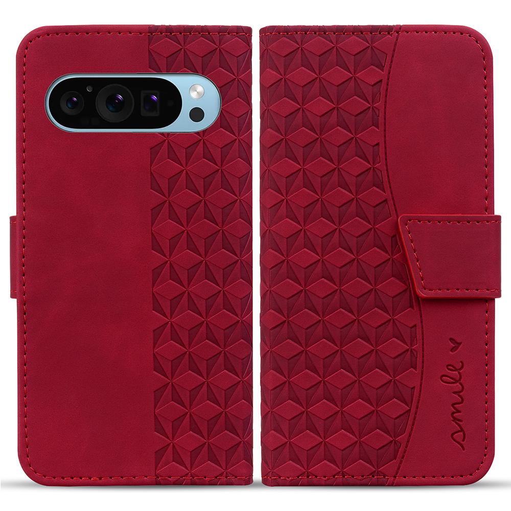 For Google Pixel 10 Pro XL/9 Pro XL Case Rhombus Pattern Leather Wallet Phone Cover