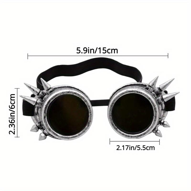 1pc Neue Schweißen Runde Goggle Steampunk Cyber ​​Goth Sonnenbrille Niet Spiked Brille Cosplay Antike Viktorianischen Brillen