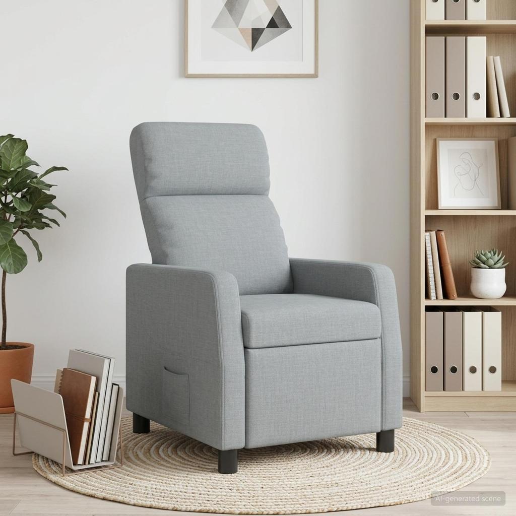 Recliner Light Gray Fabric